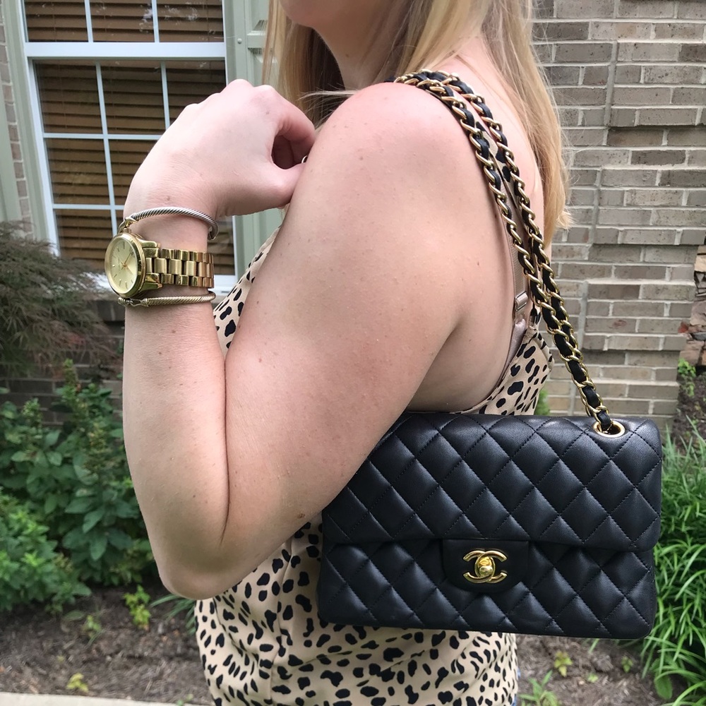 Chanel small quilted chain bag